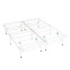 Foldable Metal Platform Bed Frame With Tool Free Setup, 14 Inches High, Queen, White
