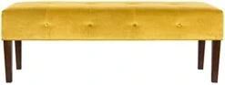 Sole Designs Lauren Modern Upholstered Button Tufted Bench With Nailhead Trim, Gold -Best Furniture Store 31q RGEsifL. AC