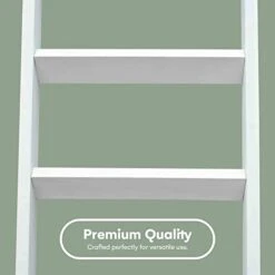 Blanket Ladder 5 Ft. Premium Wood Rustic Decorative Quilt Ladder. Pure White Vintage Wooden Decor. Blankets Holder Rack 13 Blanket Ladder 5 Ft. Premium Wood Rustic Decorative Quilt Ladder. Pure White Vintage Wooden Decor. Blankets Holder Rack -Best Furniture Store 31q3yvkt0kL