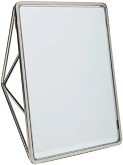 Free Standing Geometric Vanity Mirror, Horizontal Or Vertical, Make-up & Shaving Use, Tabletop, Chrome -Best Furniture Store 31qNXI3OvdL. AC