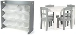 Humble Crew Kids Wood Table And 4 Chair Set, Grey & Supersized Wood Toy Storage Organizer, Extra Large, Grey/White 14 Humble Crew Kids Wood Table And 4 Chair Set, Grey & Supersized Wood Toy Storage Organizer, Extra Large, Grey/White -Best Furniture Store 31qUPNhCsPL. AC