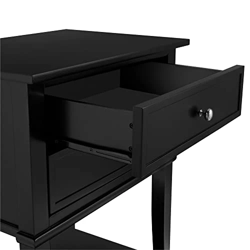 Ameriwood Home Franklin Accent Table 2 Drawers, Black 2 Ameriwood Home Franklin Accent Table 2 Drawers, Black - Image 2
