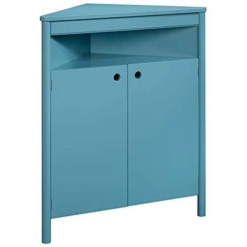 Sauder Anda Norr Storage Cabinet, L: 32.68" X W: 17.72" X H: 38.11", Sea Blue Finish 1 Sauder Anda Norr Storage Cabinet, L: 32.68" X W: 17.72" X H: 38.11", Sea Blue Finish