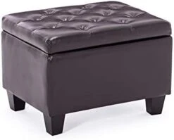 BELLEZE 24 Inch Modern Tufted Bedroom Storage Ottoman Bench, Linen Lift Top Upholstered Foam Padded Rectangular Footstool, Easy Assemble Furniture - Jay (Gray) 16 BELLEZE 24 Inch Modern Tufted Bedroom Storage Ottoman Bench, Linen Lift Top Upholstered Foam Padded Rectangular Footstool, Easy Assemble Furniture - Jay (Gray) -Best Furniture Store 31s4nGAtIL. AC
