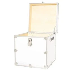 Be Armor Trunk, College, Home & Storage 18"x18"x20" (White) -Best Furniture Store 31sDe6DIbxS