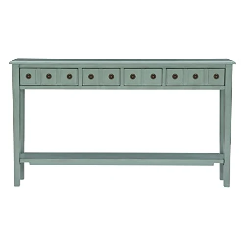 Powell Furniture Sadie Long Console Table, Teal 4 Powell Furniture Sadie Long Console Table, Teal - Image 4