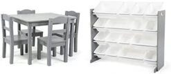 Humble Crew Kids Wood Table And 4 Chair Set, Grey & Supersized Wood Toy Storage Organizer, Extra Large, Grey/White 15 Humble Crew Kids Wood Table And 4 Chair Set, Grey & Supersized Wood Toy Storage Organizer, Extra Large, Grey/White -Best Furniture Store 31sQVMcuR8L. AC
