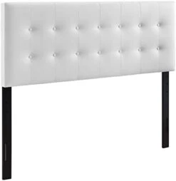 Emily Tufted Button Faux Leather Upholstered Twin Headboard In White 23 Emily Tufted Button Faux Leather Upholstered Twin Headboard In White -Best Furniture Store 31t0JBrCBlL. AC