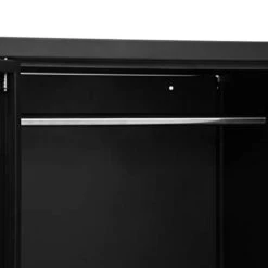 Metal Home Wardrobe | 55 Inch Tall Wardrobe With 3 Smaller Compartments And 2 Drawers | Home Wardrobe Industrial Black Steel | Metal Storage Cabinet For Home Office | 35.4"x15.7"x55.1" -Best Furniture Store 31tG9tF4vHL