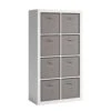 Sauder Stow-Away 8-Cube Organizer, White Finish