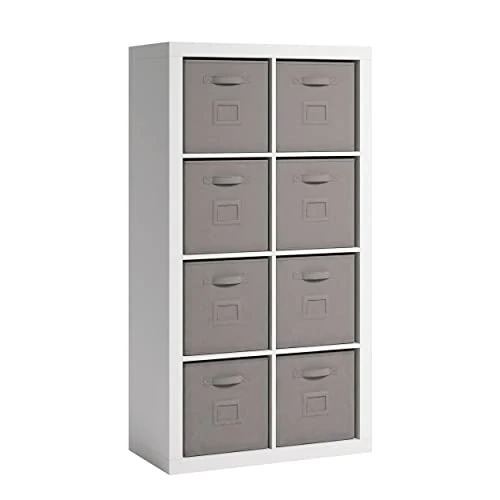 Sauder Stow-Away 8-Cube Organizer, White Finish 1 Sauder Stow-Away 8-Cube Organizer, White Finish