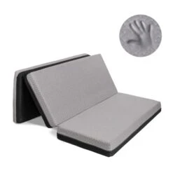 Dual Sided Premium Tri Folding Mattress, Memory Foam Foldable Mattress With Waterproof Washable Cover, Full (73"x 52"x 6") + Bonus Eye Mask Included