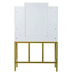 JYDQM Dresser With Stool Set With Frame 2 Drawers Steel Frame Makeup Table Bedroom Makeup Dresser -Best Furniture Store 31uChAulRKL