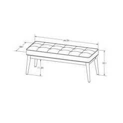 Upholstered Bench, Black Faux Leather -Best Furniture Store 31uLxDVXySL