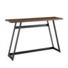 Walker Edison Anastiasia Urban Industrial Metal Wrap Entry Table, 46 Inch, Dark Walnut