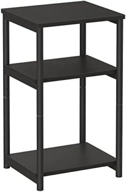 VASAGLE Side Table, Small End Table, Tall Nightstand For Living Room, Bedroom, Office, Bathroom, Rustic Brown And Black ULET273B01 -Best Furniture Store 31vIpEEALWL. AC