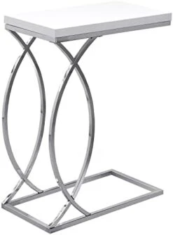 Monarch Specialties Accent End Snack Table, White, 25" H -Best Furniture Store 31wCQaMzKEL. AC