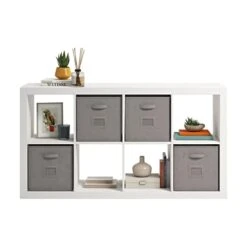 Sauder Stow-Away 8-Cube Organizer, White Finish 6 Sauder Stow-Away 8-Cube Organizer, White Finish -Best Furniture Store 31waK4uXF2L