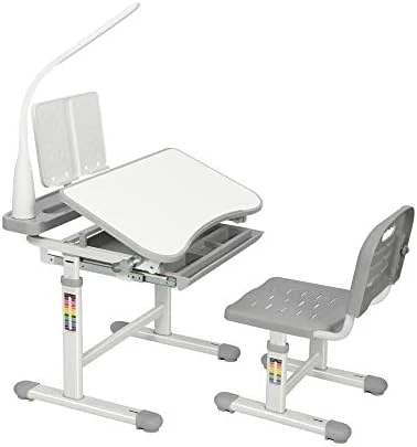 Gowxil Kids Functional Desk And Chair Set, Height Adjustable Children School Study Desk With Tilt Desktop, Bookstand, LED Light, Metal Hook And Storage Drawer For Boys Girls 6 Gowxil Kids Functional Desk And Chair Set, Height Adjustable Children School Study Desk With Tilt Desktop, Bookstand, LED Light, Metal Hook And Storage Drawer For Boys Girls - Image 6