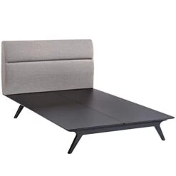 Addison Mid-Century Modern Platform Queen Size Bed And Two Nightstands In Black Gray 16 Addison Mid-Century Modern Platform Queen Size Bed And Two Nightstands In Black Gray -Best Furniture Store 31wcvyMEpuL