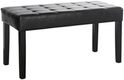 CorLiving California 24 Panel Bench In Black Leatherette, Black -Best Furniture Store 31wtR2 KDdL. AC