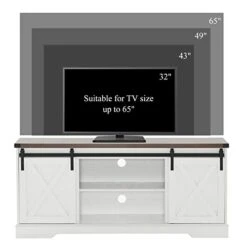 Squireewo Farmhouse Buffet Cabinet Sideboard With Sliding Barn Doors, Rustic Coffee Bar Cabinet Server With Storage And Adjustable Shelves, Cupboard Table For Kitchen Dining Room Living Room, White 14 Squireewo Farmhouse Buffet Cabinet Sideboard With Sliding Barn Doors, Rustic Coffee Bar Cabinet Server With Storage And Adjustable Shelves, Cupboard Table For Kitchen Dining Room Living Room, White -Best Furniture Store 31x4uOz7PsL