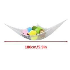HEXILIN Toy Net Corner Stuffed Animals Kids Hanging/Bath Toys Storage (White, One Size) -Best Furniture Store 31x71JKG3yL