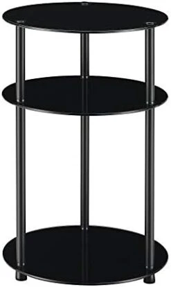 Convenience Concepts Designs2Go Classic Glass 3 Tier Round Table, Glass -Best Furniture Store 31xAvPyygYL. AC
