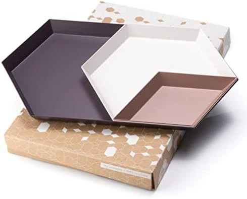 LINE+ARC ModTrays (Joshua Tree) Metal Stacking Decorative Trays For Coffee Table, Nesting, Geometric, Modern, Catchall For Vanity, Jewelry, Ottoman, Housewarming 10 LINE+ARC ModTrays (Joshua Tree) Metal Stacking Decorative Trays For Coffee Table, Nesting, Geometric, Modern, Catchall For Vanity, Jewelry, Ottoman, Housewarming - Image 10