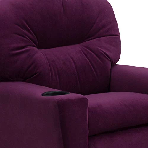 BizChair Purple Microfiber Kids Recliner With Cup Holder 5 BizChair Purple Microfiber Kids Recliner With Cup Holder - Image 5