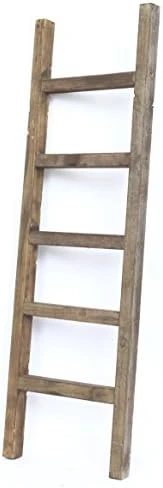 BarnwoodUSA Rustic Farmhouse Decorative Ladder - Our 5 Ft Ladder Can Be Mounted Horizontally Or Vertically And Is Crafted From 100% Recycled And Reclaimed Wood | No Assembly Required | Brown 15 BarnwoodUSA Rustic Farmhouse Decorative Ladder - Our 5 Ft Ladder Can Be Mounted Horizontally Or Vertically And Is Crafted From 100% Recycled And Reclaimed Wood | No Assembly Required | Brown - Image 15