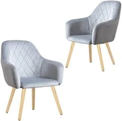 Wolmics Velvet Dining Chairs Set Of 2, Accent Chair Living Room Chairs Upholstered Side Chair With Metal Legs Desk Chair For Dining Room Kitchen Vanity Patio, Green -Best Furniture Store 31xpCH09L1L. AC