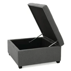 GDFStudio Christopher Knight Home Carlsbad Fabric Storage Ottoman, Dark Grey -Best Furniture Store 31yG9CHhVEL