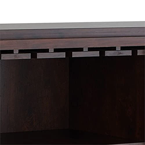 IoHOMES Annadel Contemporary Wine Buffet, Wood Sideboard With Glass Rack, Two Shelved Cabinets And Open Bottom Shelf, Vintage Walnut 5 IoHOMES Annadel Contemporary Wine Buffet, Wood Sideboard With Glass Rack, Two Shelved Cabinets And Open Bottom Shelf, Vintage Walnut - Image 5