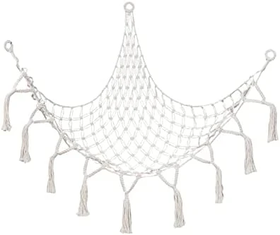 D-GROEE Stuffed Animal Toy Hammock Storage Hammock With Tassel Handmade Cotton Rope Corner Hanging Stuffed Animal Toy Organizer Net Bag Home Decor Purple 8 D-GROEE Stuffed Animal Toy Hammock Storage Hammock With Tassel Handmade Cotton Rope Corner Hanging Stuffed Animal Toy Organizer Net Bag Home Decor Purple - Image 8
