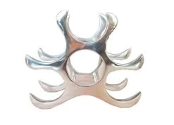 Countertop Wine Rack, 6 Bottle Holder, Polished Aluminum Silver 8 Countertop Wine Rack, 6 Bottle Holder, Polished Aluminum Silver -Best Furniture Store 31zVIWGQkDL