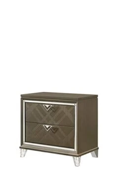 Acme Skylar Nightstand, Dark Champagne 25323
