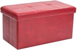 Simplify Folding Storage Ottoman, Toy Box Chest, Faux Leather,Tufted Padded Seating, Bench, Foot Rest, Stool, Single, Black -Best Furniture Store 41 P4TlTygL. AC