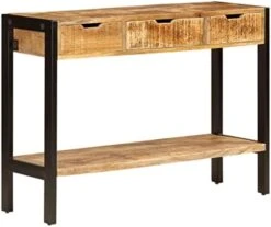 BDBHAVB Kitchen Cabinets, Wood Sideboard, Sideboard With 3 Drawers, Strong And Sturdy Suitable For Dining Room, Bedroom, Office 43.3"x13.8"x29.5" Solid Mango Wood -Best Furniture Store 41 bBsLA2L. AC