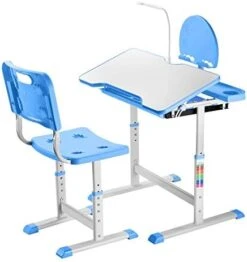 Kids Desk And Chair Set, Functional Children Desk Study Table, Tilted Table Height-Adjustable Desk And Chair Combination With LED Light, Storage Drawers For Boys And Girls, Blue 15 Kids Desk And Chair Set, Functional Children Desk Study Table, Tilted Table Height-Adjustable Desk And Chair Combination With LED Light, Storage Drawers For Boys And Girls, Blue -Best Furniture Store 41 iBrMGl0L. AC