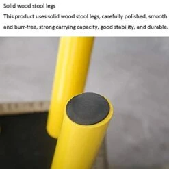 WYKD Fabric Footstool, Seat Upholstered Changing Stool, With Non-Slip Wooden Legs (Color : Black) -Best Furniture Store 4101kMA4LBL