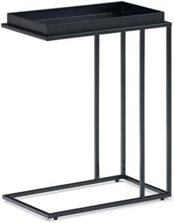 SIMPLIHOME Skyler SOLID MANGO WOOD And Metal 18 Inch Wide Rectangle Industrial C Side Table In Dark Cognac Brown, Fully Assembled, For The Living Room And Bedroom -Best Furniture Store 410I4HuSKDL. AC