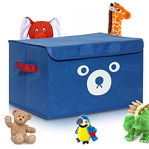 Katabird Green Toy Storage Chest Box For Kids And Babies – Collapsible Organizer Bin For Boys & Girls With Flip Lid – Baskets For Small Toys- Toy Boxes To Keep Playroom & Nursery Happy 1 Katabird Green Toy Storage Chest Box For Kids And Babies – Collapsible Organizer Bin For Boys & Girls With Flip Lid – Baskets For Small Toys- Toy Boxes To Keep Playroom & Nursery Happy