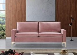 US Pride Furniture Contemporary Velvet Upholstered Loveseat Love Seats, Rose 12 US Pride Furniture Contemporary Velvet Upholstered Loveseat Love Seats, Rose -Best Furniture Store 410aescCESL. AC