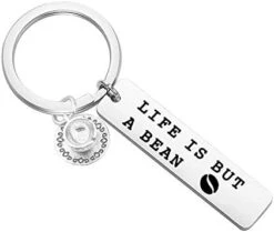 Lywjyb Birdgot Coffee Lovers Gifts Life Is But A Bean Keychain Gift For Best Friends BFF Gift -Best Furniture Store 410dFmuH8PL. AC