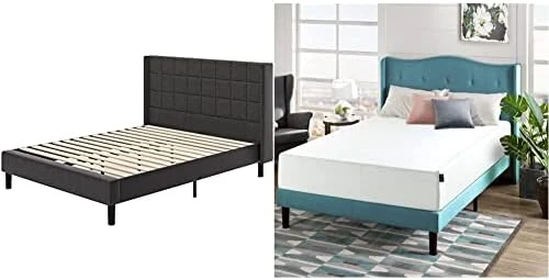 Dori Platform Bed, King, Grey & 12 Inch Green Tea Memory Foam Mattress/CertiPUR-US Certified/Bed-in-a-Box/Pressure Relieving, King 10 Dori Platform Bed, King, Grey & 12 Inch Green Tea Memory Foam Mattress/CertiPUR-US Certified/Bed-in-a-Box/Pressure Relieving, King - Image 10