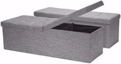 Otto & Ben 30" Storage Ottoman With SMART LIFT Top, Upholstered Tufted Bench, Foot Rest, Dark Grey -Best Furniture Store 411S3f5Td8L. AC