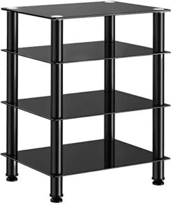 Fitueyes 4-Tier Media Stand Audio/Video Component Cabinet With Glass Shelf For/Apple Tv/Xbox One/ps4 AS406001GB 14 Fitueyes 4-Tier Media Stand Audio/Video Component Cabinet With Glass Shelf For/Apple Tv/Xbox One/ps4 AS406001GB -Best Furniture Store 411eKPkJMpL. AC