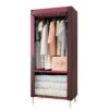 N/A Simple Wardrobe Cloth Cabinet Steel Tube Bold Reinforcement Individual Assembly Steel Frame Large Student Wardrobe