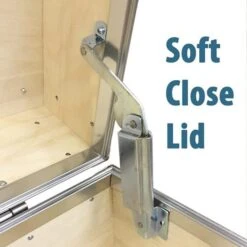 Heavy-Duty Armor College Dorm & Summer Camp Trunk With Soft-Close Safety Lid - 32" L X 18" W X 14" H (Black) -Best Furniture Store 412LoVVAsGL